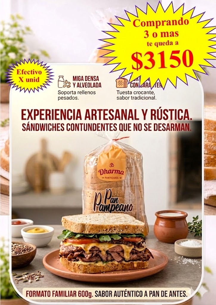 PAN LACTAL PAMPEANO DHARMA 500G